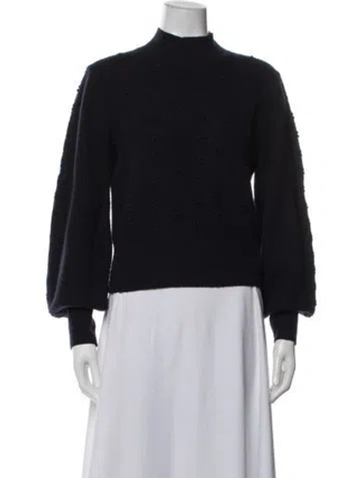 Pre-owned Reformation Wool Patterned Sweater In Black