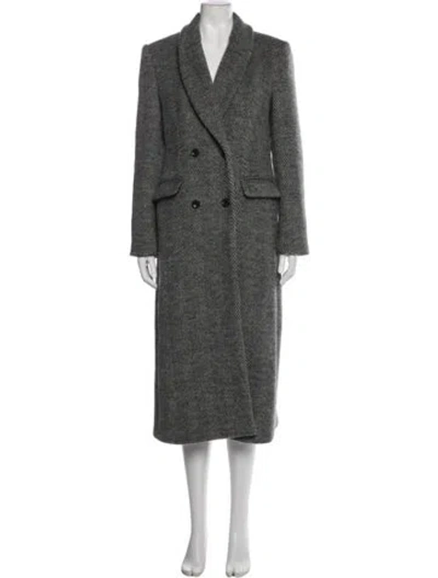 Pre-owned Reformation Wool Peacoat In Gray