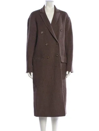 Pre-owned Reformation Wool Peacoat In Neutral