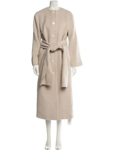 Pre-owned Reformation Wool Trench Coat In Neutral