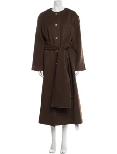 Pre-owned Reformation Wool Trench Coat W/ Tags In Brown
