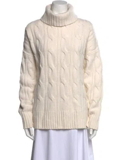 Pre-owned Reformation Wool Turtleneck Sweater In Neutral