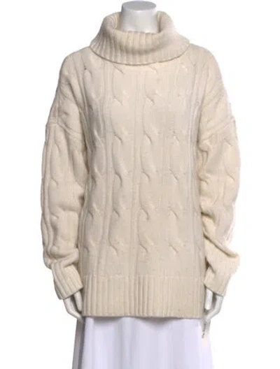 Pre-owned Reformation Wool Turtleneck Sweater In Neutral