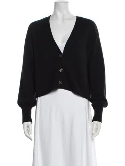 Pre-owned Reformation Wool V-neck Sweater In Black