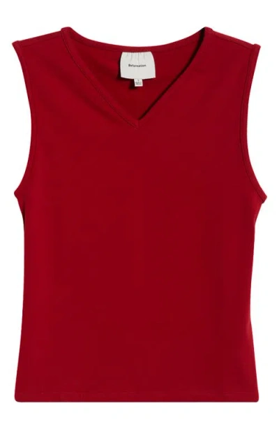 REFORMATION REFORMATION WREN COTTON V-NECK TANK