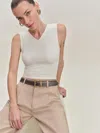 Reformation Wren Knit Top In Ivoire