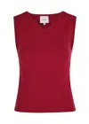 Reformation Wren Stretch-cotton Top In Red