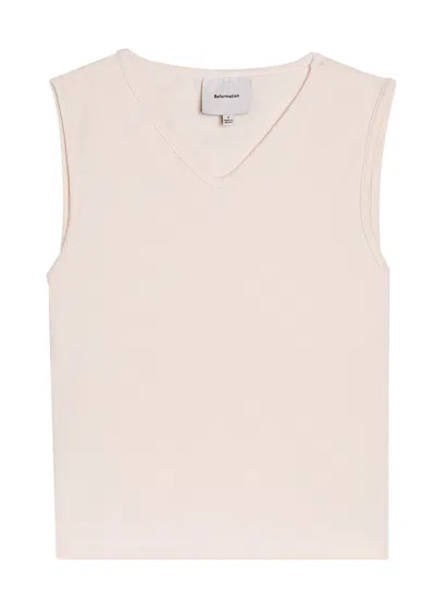 Reformation Wren Stretch-cotton Top In White
