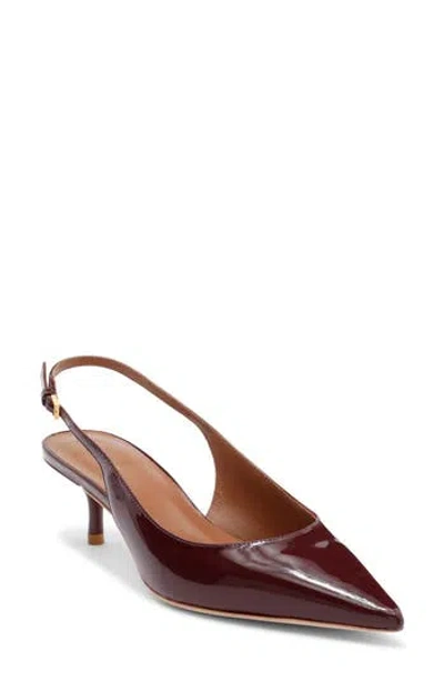 Reformation Wrenley Pointed Toe Slingback Pump In Burgundy