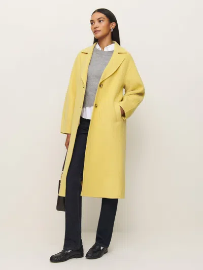 Reformation Wyatt Double-faced Coat In Semolina