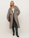 Reformation Wyatt Double-faced Coat In Stone