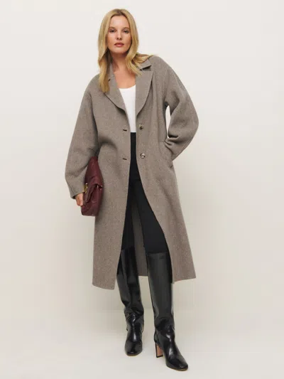 Reformation Wyatt Double-faced Coat In Stone