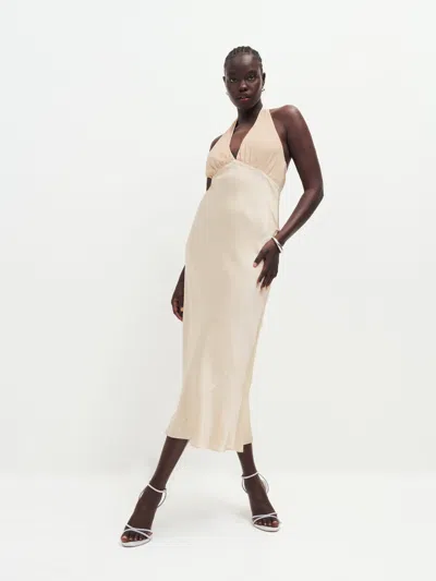Reformation Wyn Silk Dress In Prosecco