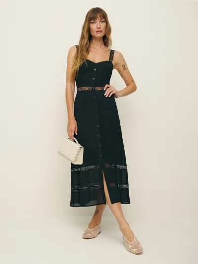 Reformation Wynton Dress In Black