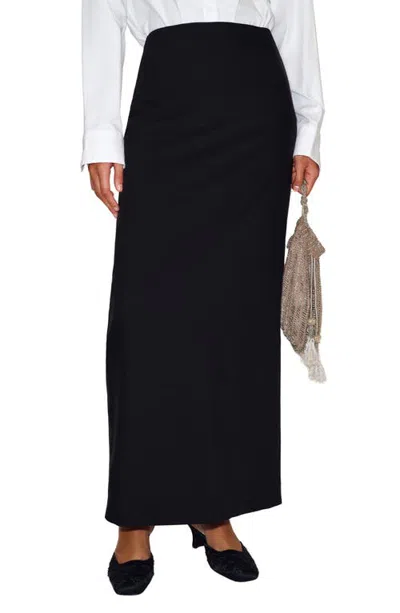 Reformation X Alexa Chung Carolyn Maxi Skirt In Black