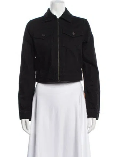 Pre-owned Reformation X Camille Rowe Denim Jacket In Gray