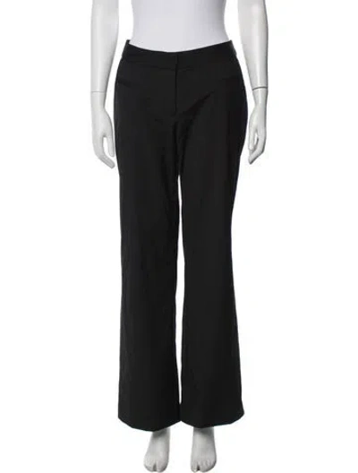 Pre-owned Reformation X Camille Rowe Striped Flared Pants In Black