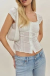 Reformation X Devon Lee Carlson Alabama Bustier Top In Ivory