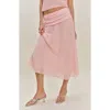 Reformation X Devon Lee Carlson Olivia Low Waist Midi Skirt In Rose
