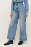 Reformation X Kacey Musgraves Austin Ultrahigh Waist Wide Leg Jeans In Sanders