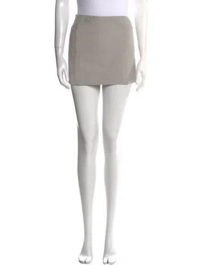 Pre-owned Reformation X Laura Harrier Silk Mini Skirt W/ Tags In Gray