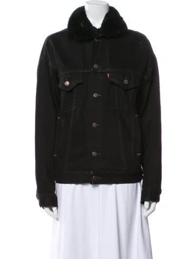 Pre-owned Reformation X Levi's Denim Jacket In Black