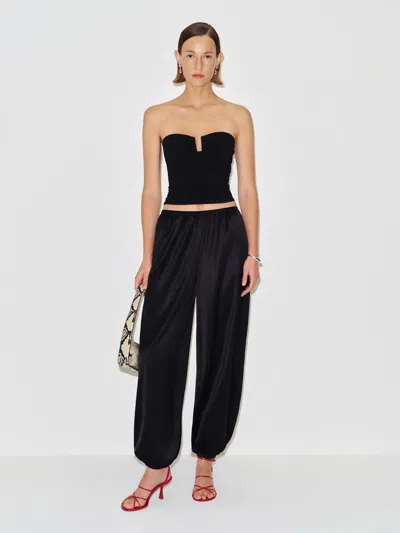 Reformation Top En Maille Yara Noir L In Black