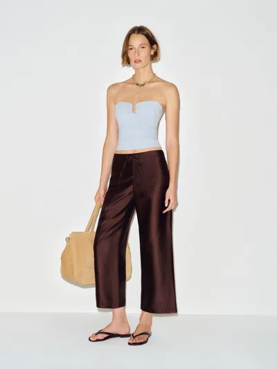 Reformation Yara Knit Top Blue Xs