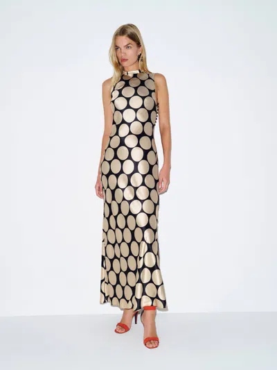 Reformation Yian Silk Dress Black Xl