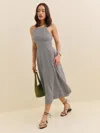 Reformation Yuliy Dress In Black And White Check