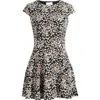 Reformation Yves Floral Knit Minidress In Black