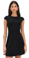 Reformation Yves Knit Dress Black In Black
