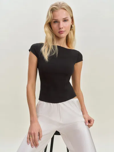 Reformation Haut Yvette In Noir