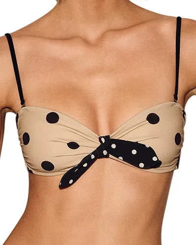 Reformation Zahara Bikini Top In Brown