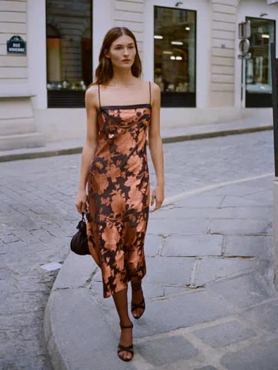 Reformation Zahara Dress In Brown