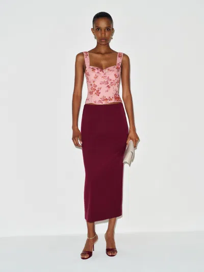 Reformation Zanna Linen Top Pink 10