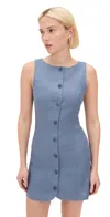 Reformation Zarae Linen Minidress In Cornflower