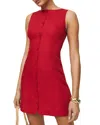 Reformation Zarae Linen Dress In Red