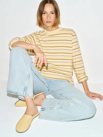 Reformation Zealand Flat Mule Yellow 9.5