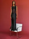 Reformation Zelie Silk Dress In Black