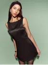 Reformation Zenni Satin Dress In Mole