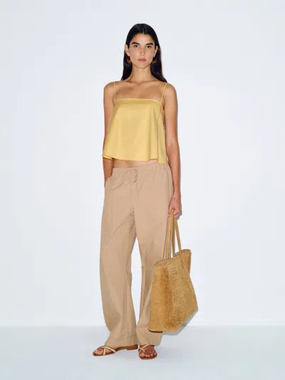 Reformation Zeno Poplin Top Yellow 12