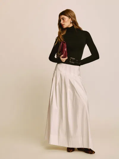 Reformation Zinnia Low Waist Skirt In White