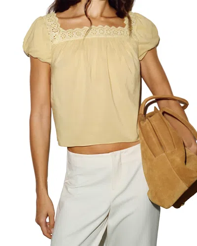 Reformation Zita Top In Yellow