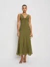 Reformation Ziva Dress In Green