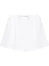 Reformation Zoey Drawstring Linen Shorts In White