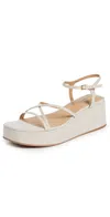 Reformation Zolanda Platform Sandal In Oatmeal
