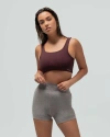 Reformer Clean Finish Compression Bra In Brown
