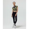 Reformer Ribbed Cap Sleeve Crop Top In Multi