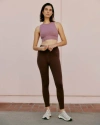Reformer The Compression Legging W/fused Waist Band In Brown